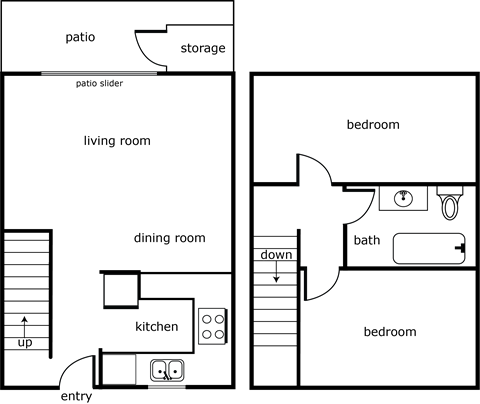 Coburg Road 2 Bed 1 Bath 720 SF